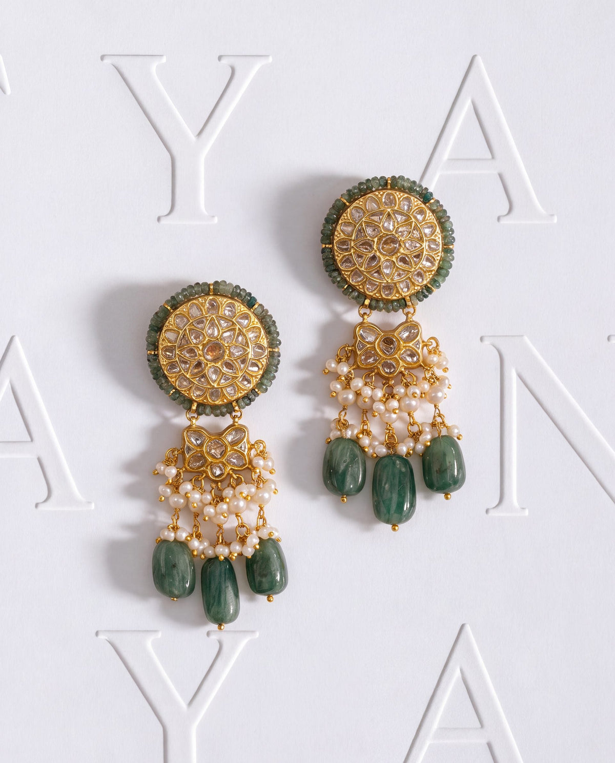 Digisha Polki Long Earrings