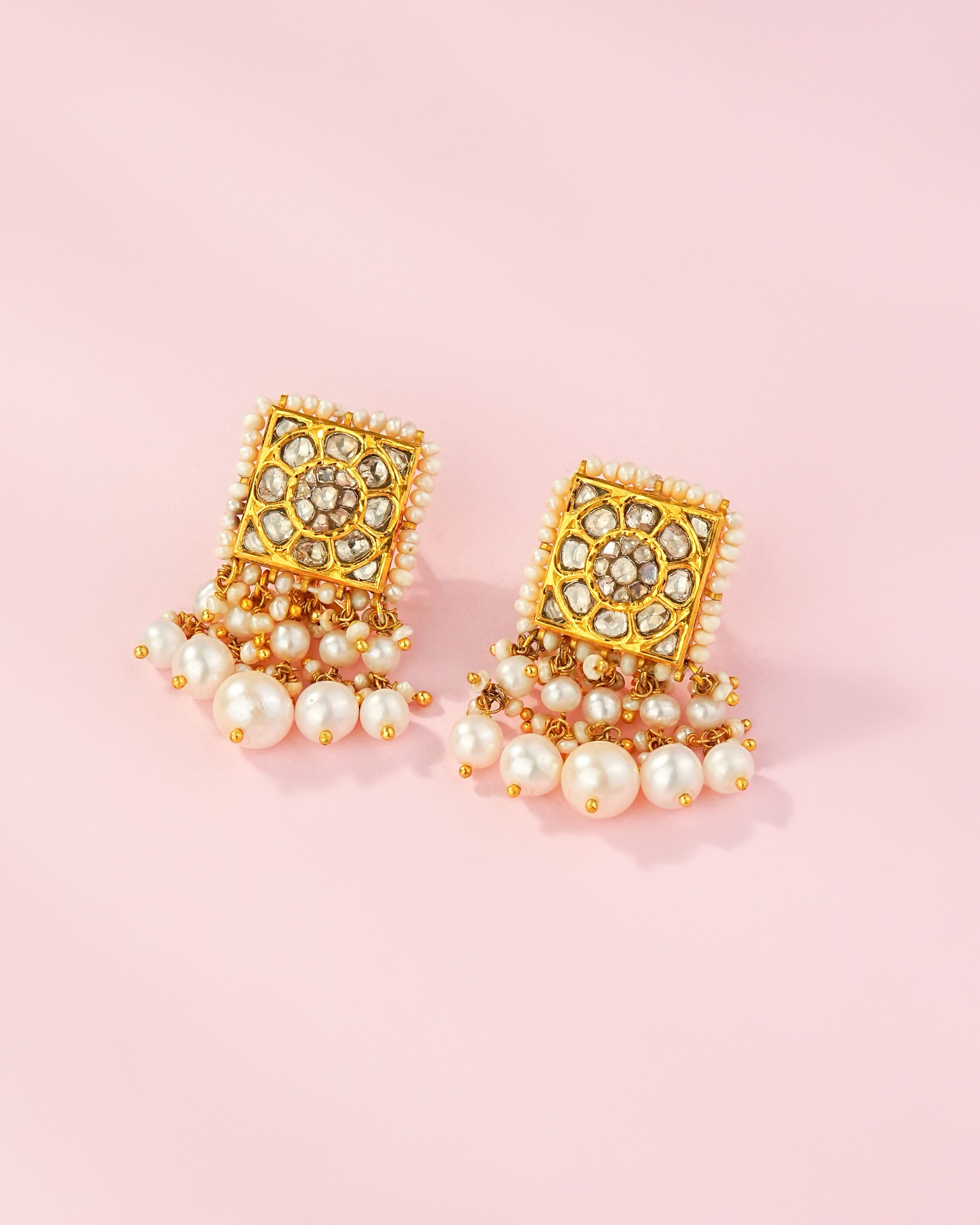 Leena Polki Long Earrings