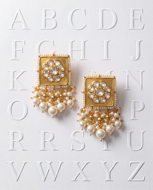 Leena Polki Long Earrings