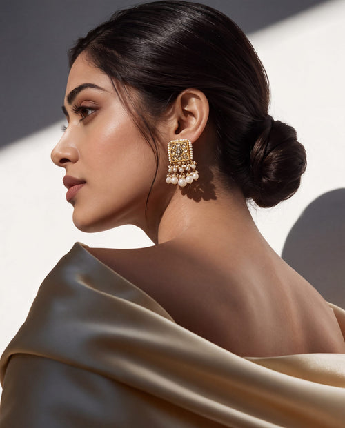 Leena Polki Long Earrings