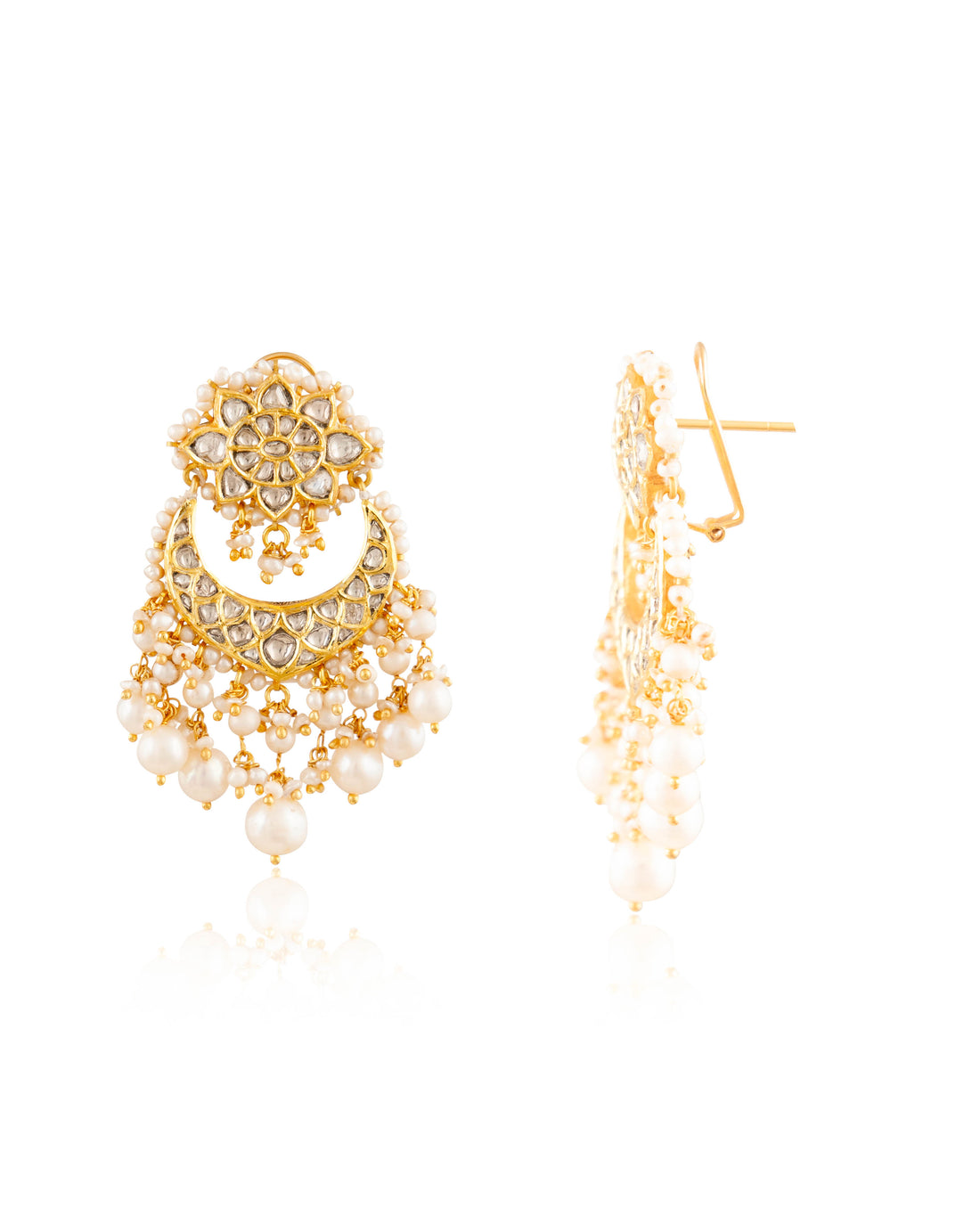 Calira Necklace And Auralie Chandbalis Polki Set