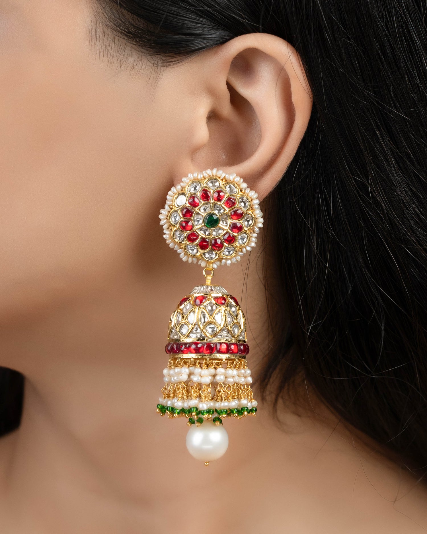 Rima Polki Jhumkas