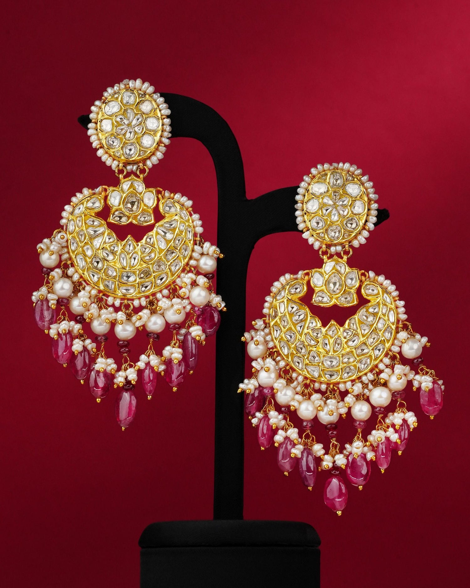 Shubika Polki Chandbalis - NO ORDERS