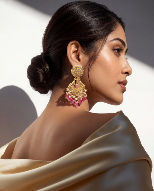 Nomia Polki Long Earrings