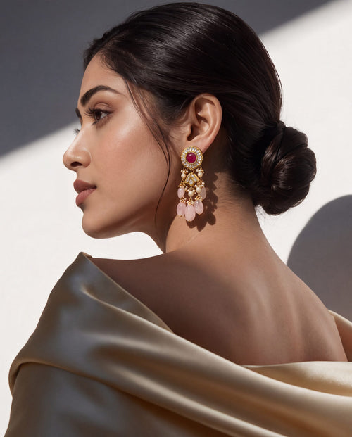 Hita Polki Long Earrings