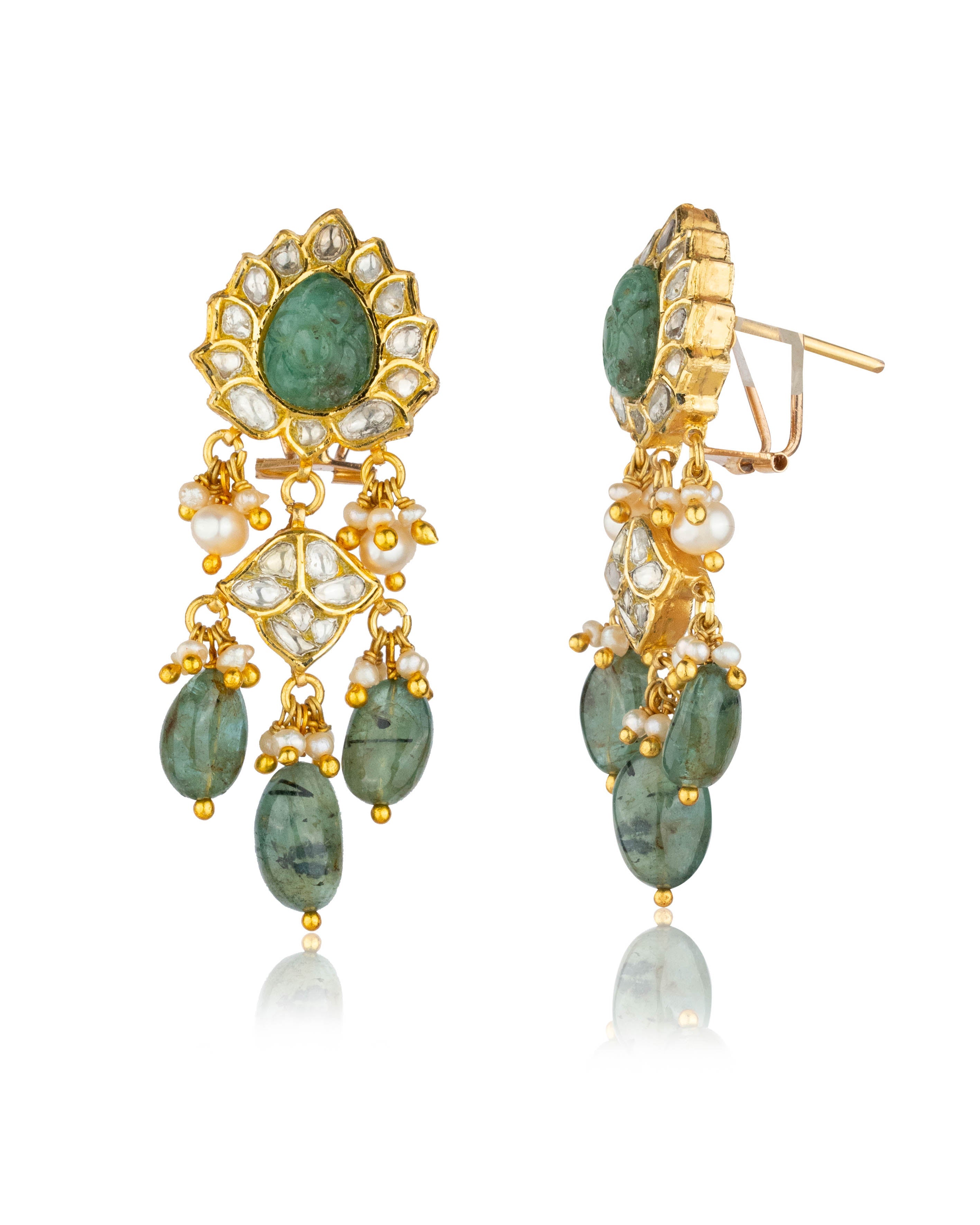 Virti Polki Long Earrings