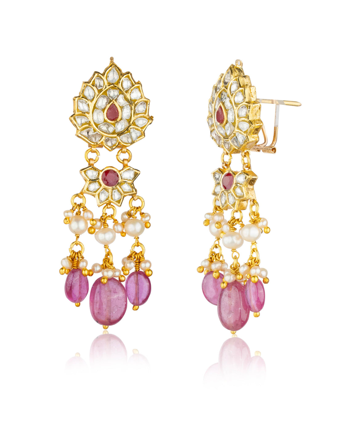 Heer Polki Long Earrings