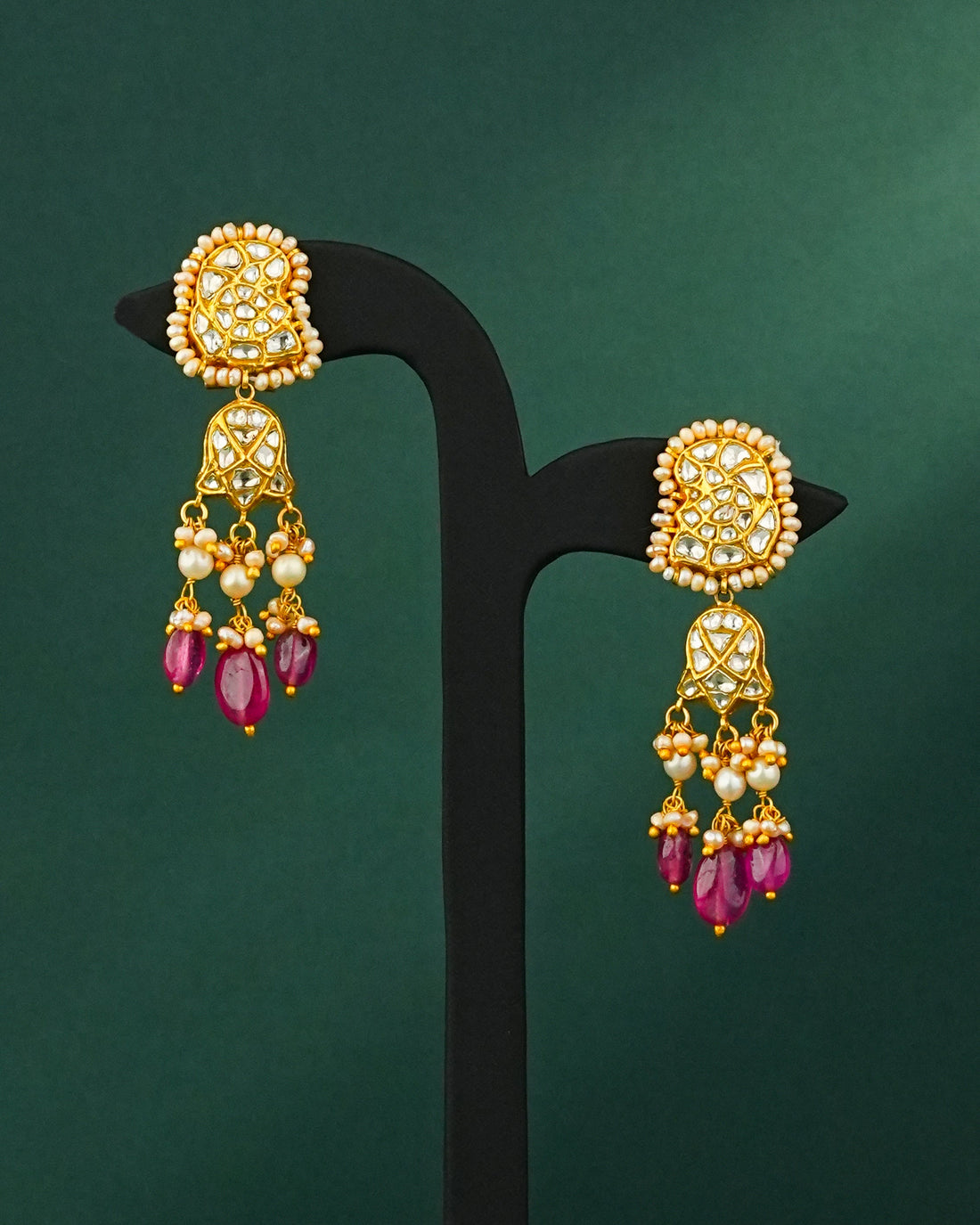 Ishaavi Polki Long Earrings