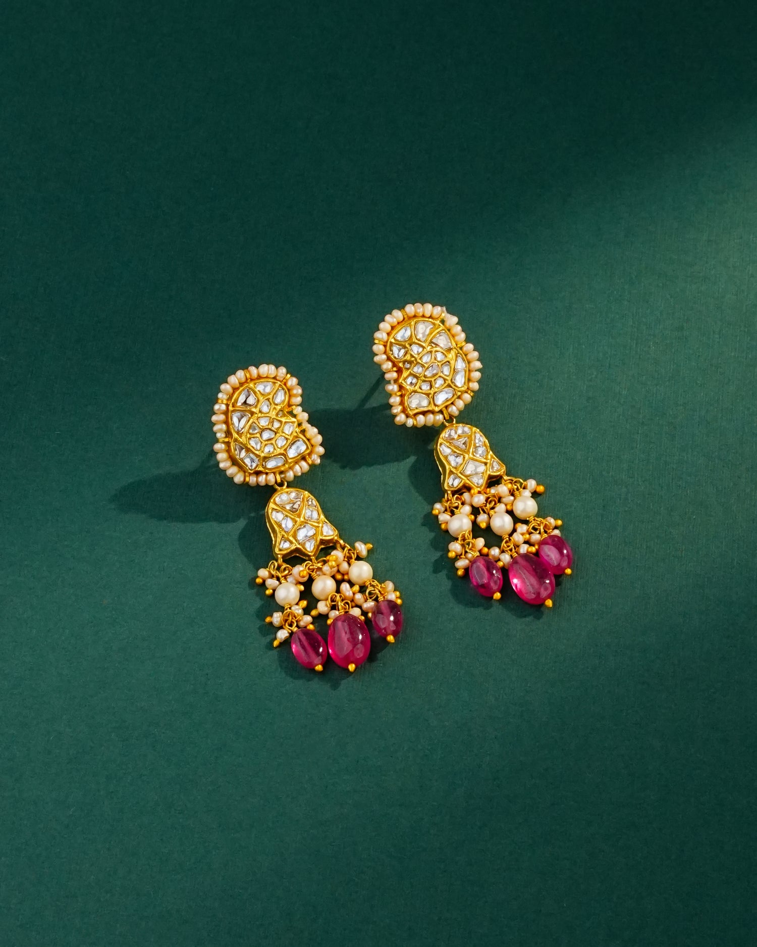 Ishaavi Polki Long Earrings