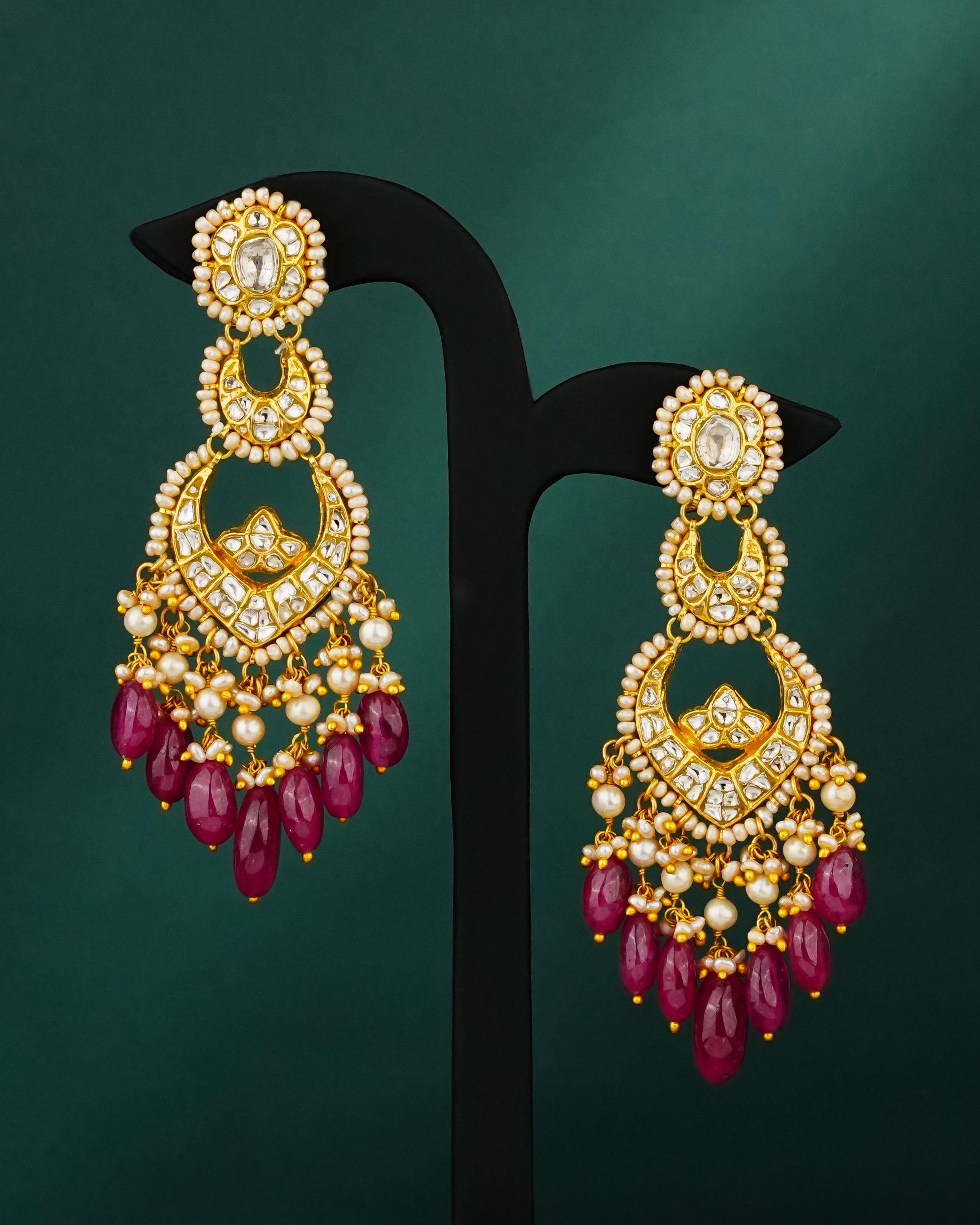 Mahira Polki Chandbalis