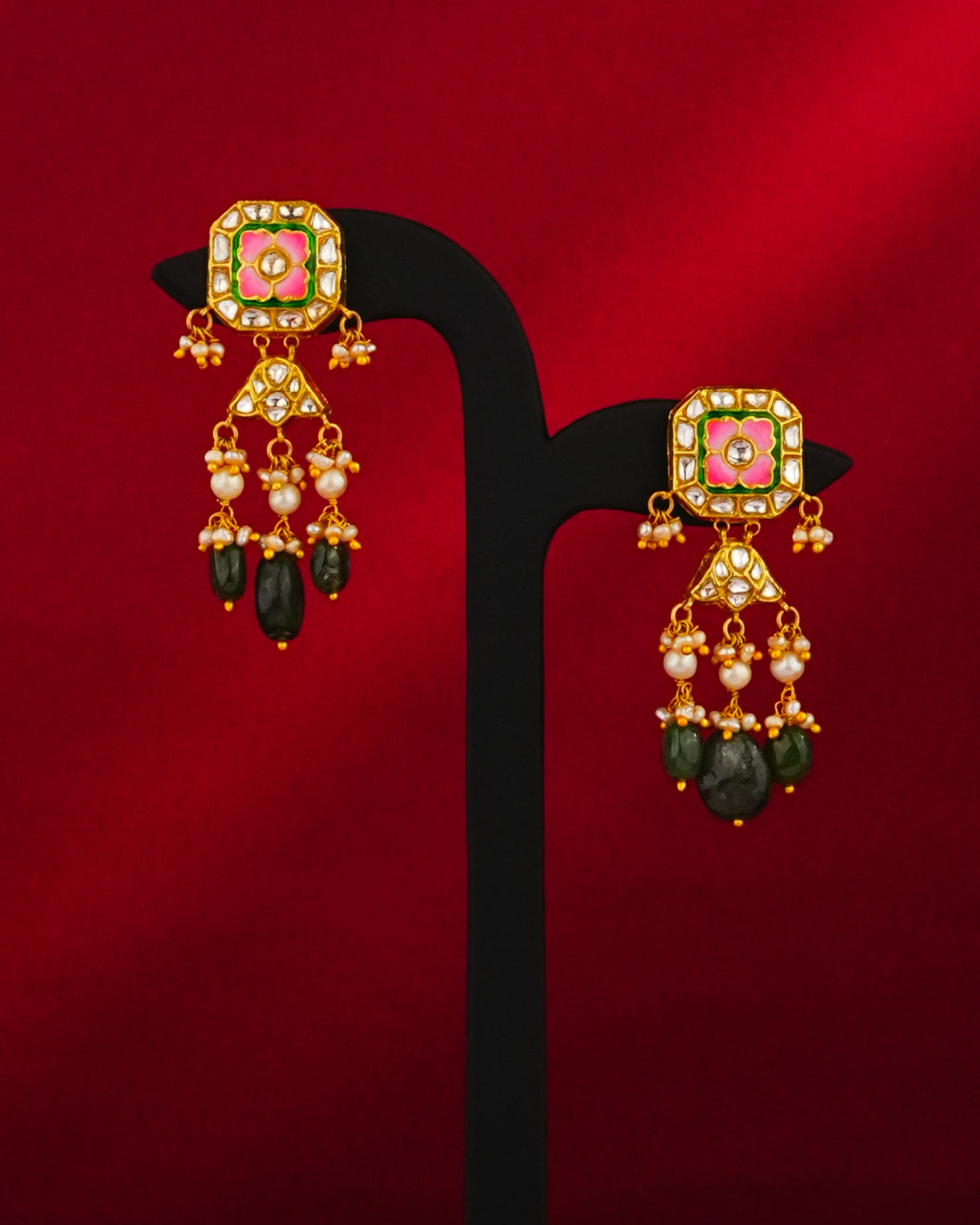 Virika Polki Long Earrings