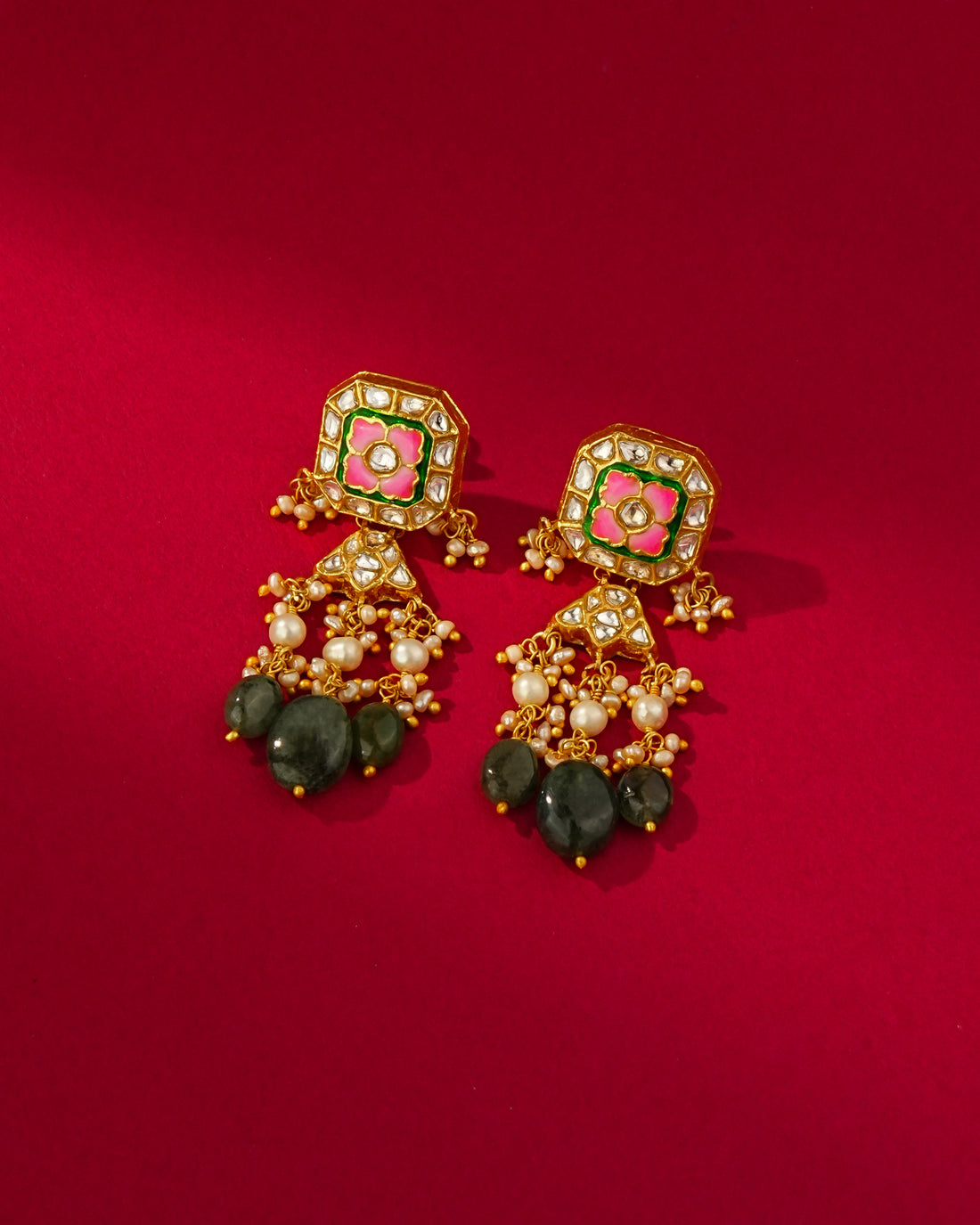 Virika Polki Long Earrings