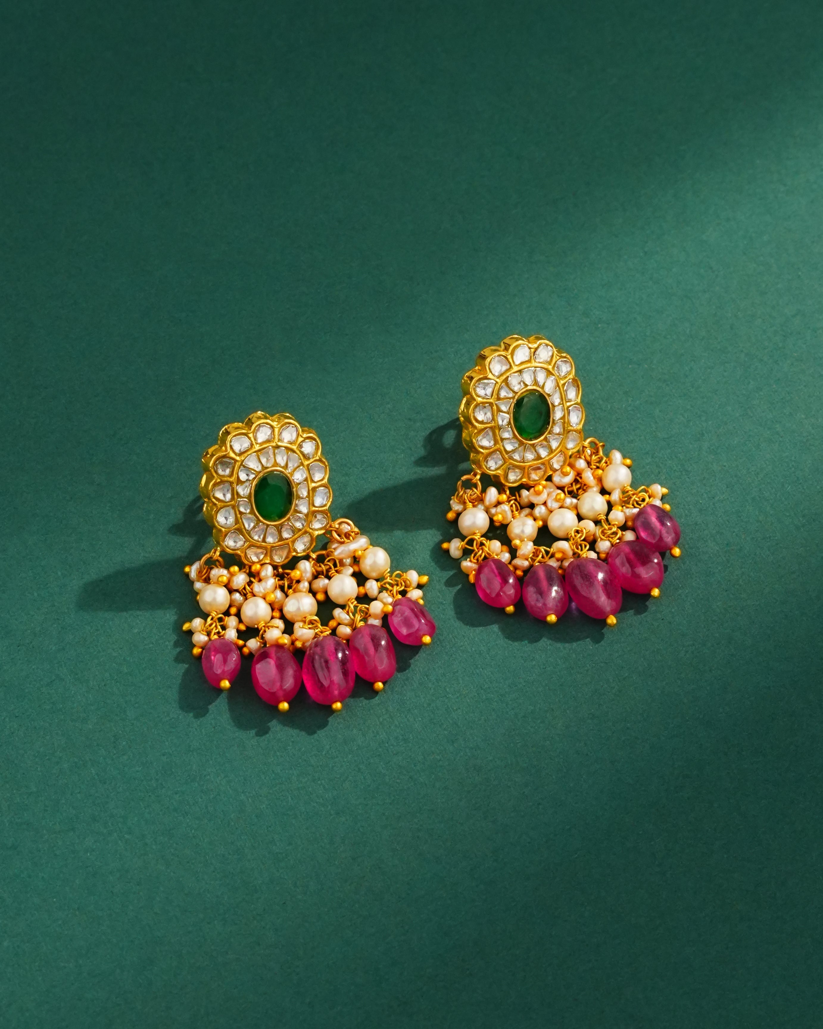 Lalita Polki Long Earrings