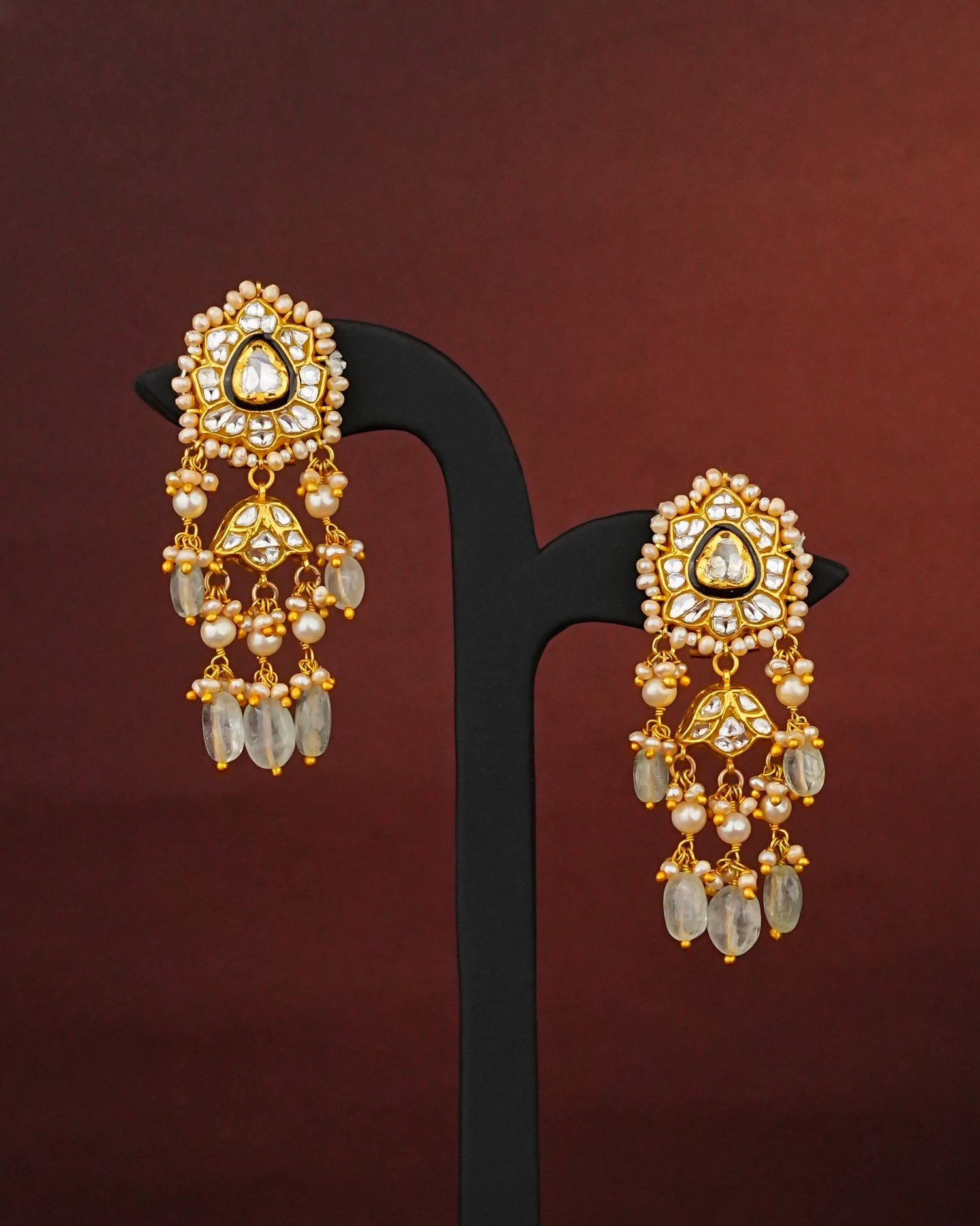 Inaaya Polki Long Earrings