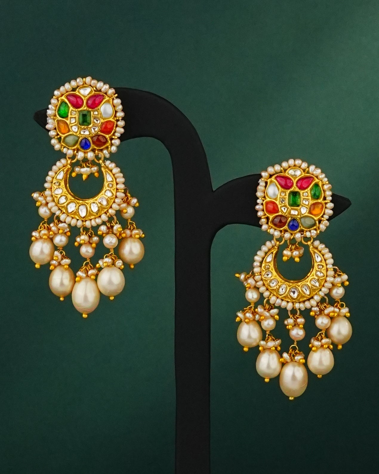 Umaira Polki Long Earrings