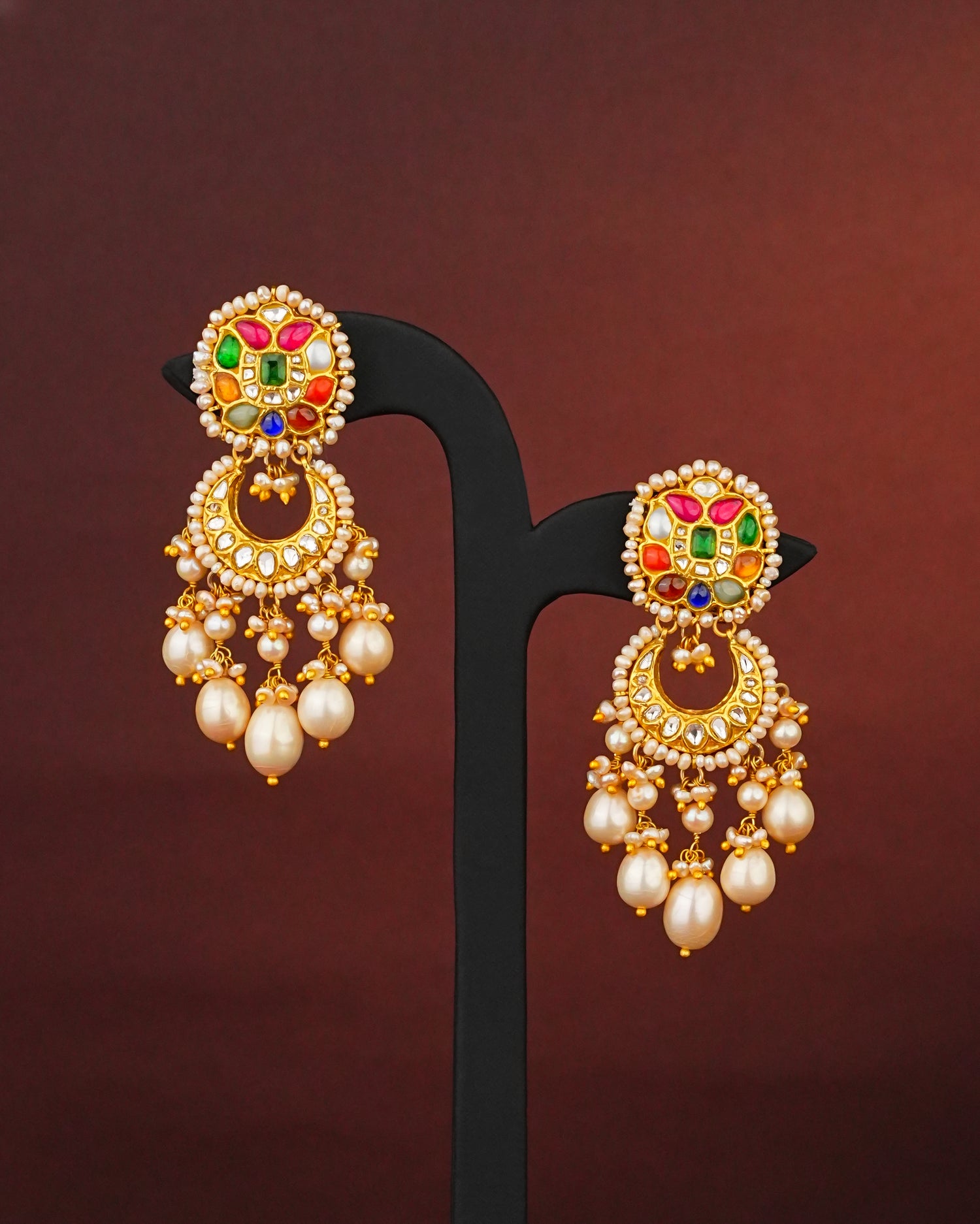 Umaira Polki Long Earrings