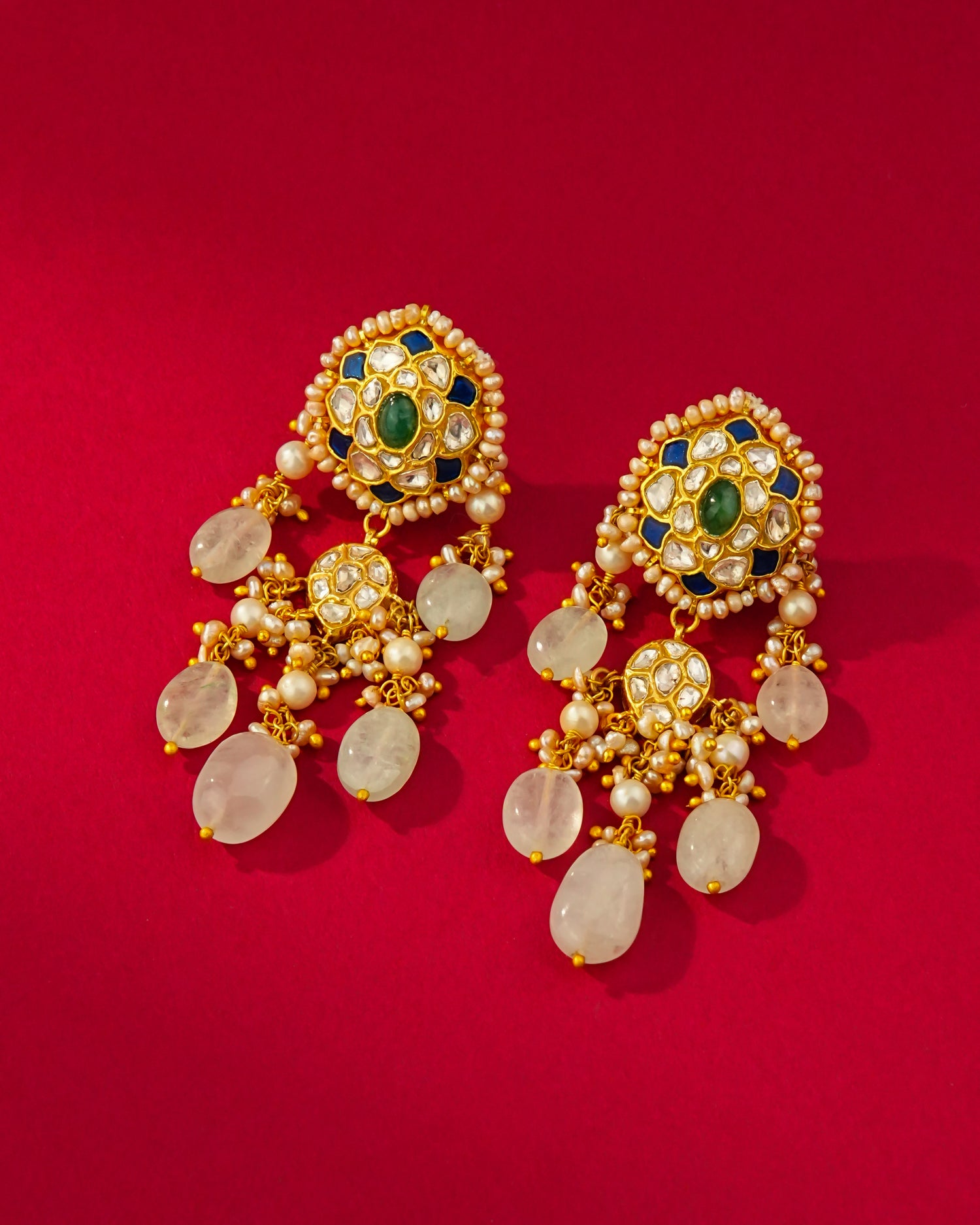 Sia Polki Long Earrings