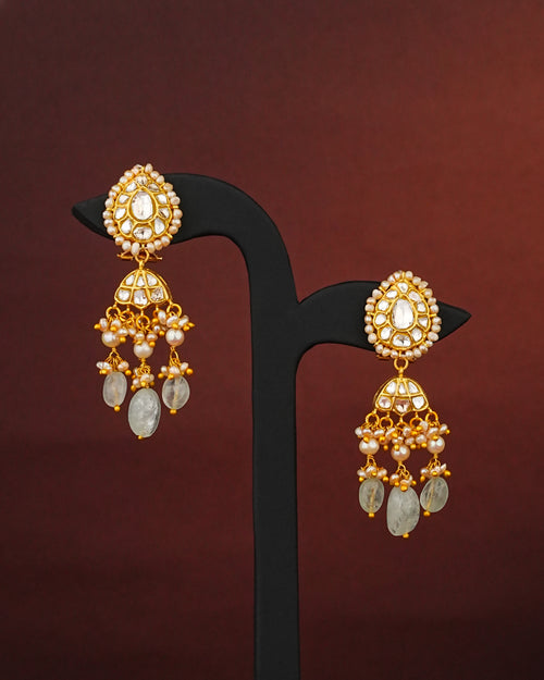 Falak Polki Long Earrings