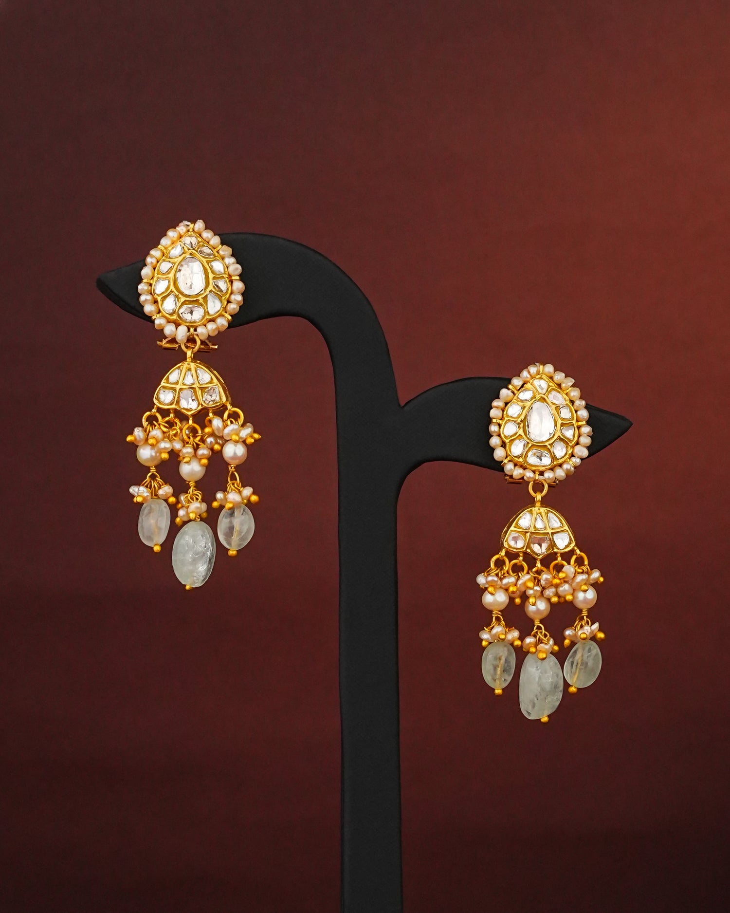 Falak Polki Long Earrings