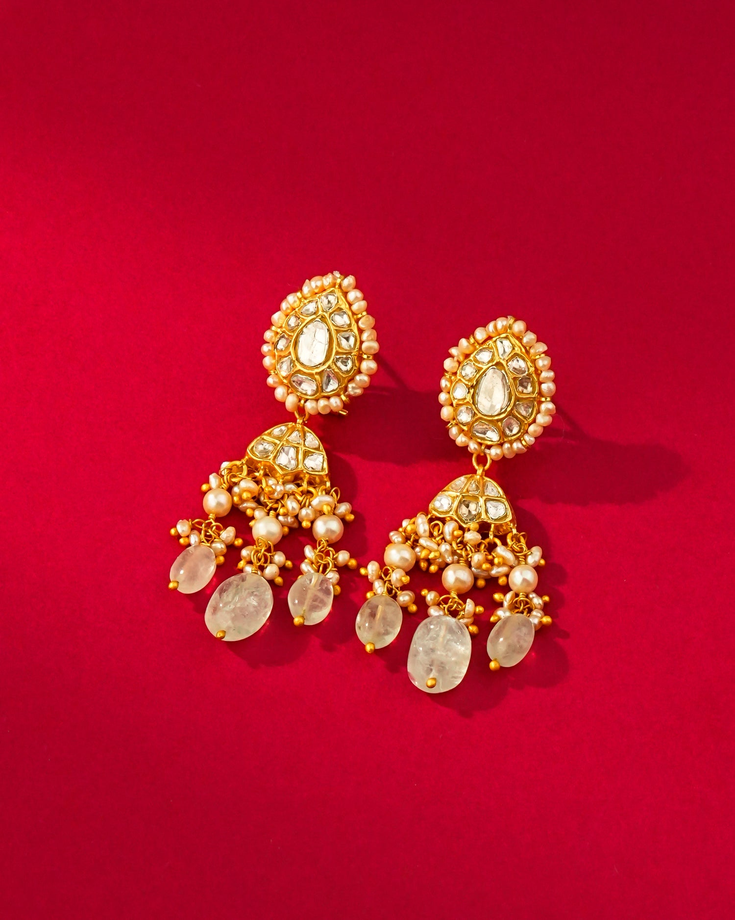 Falak Polki Long Earrings