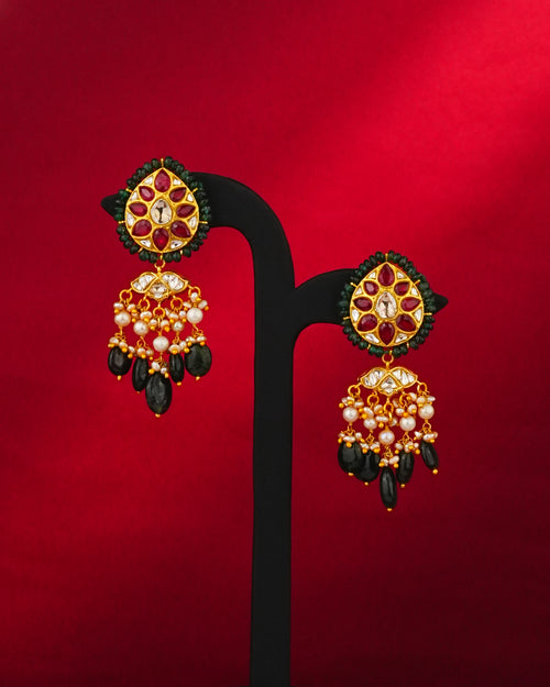 Aadhya Polki Long Earrings