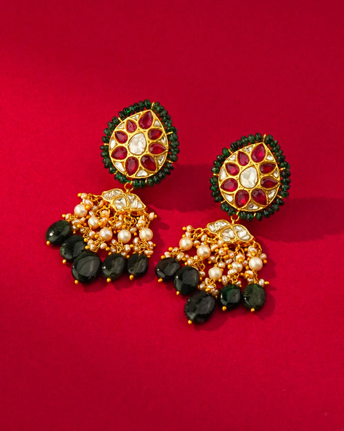 Aadhya Polki Long Earrings