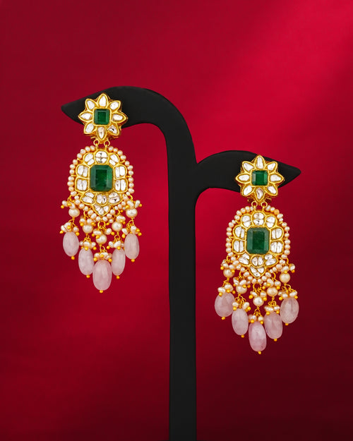 Ayushi Polki Long Earrings