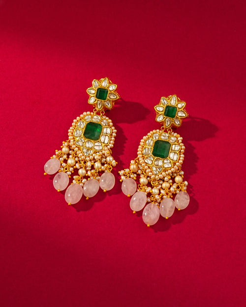 Ayushi Polki Long Earrings