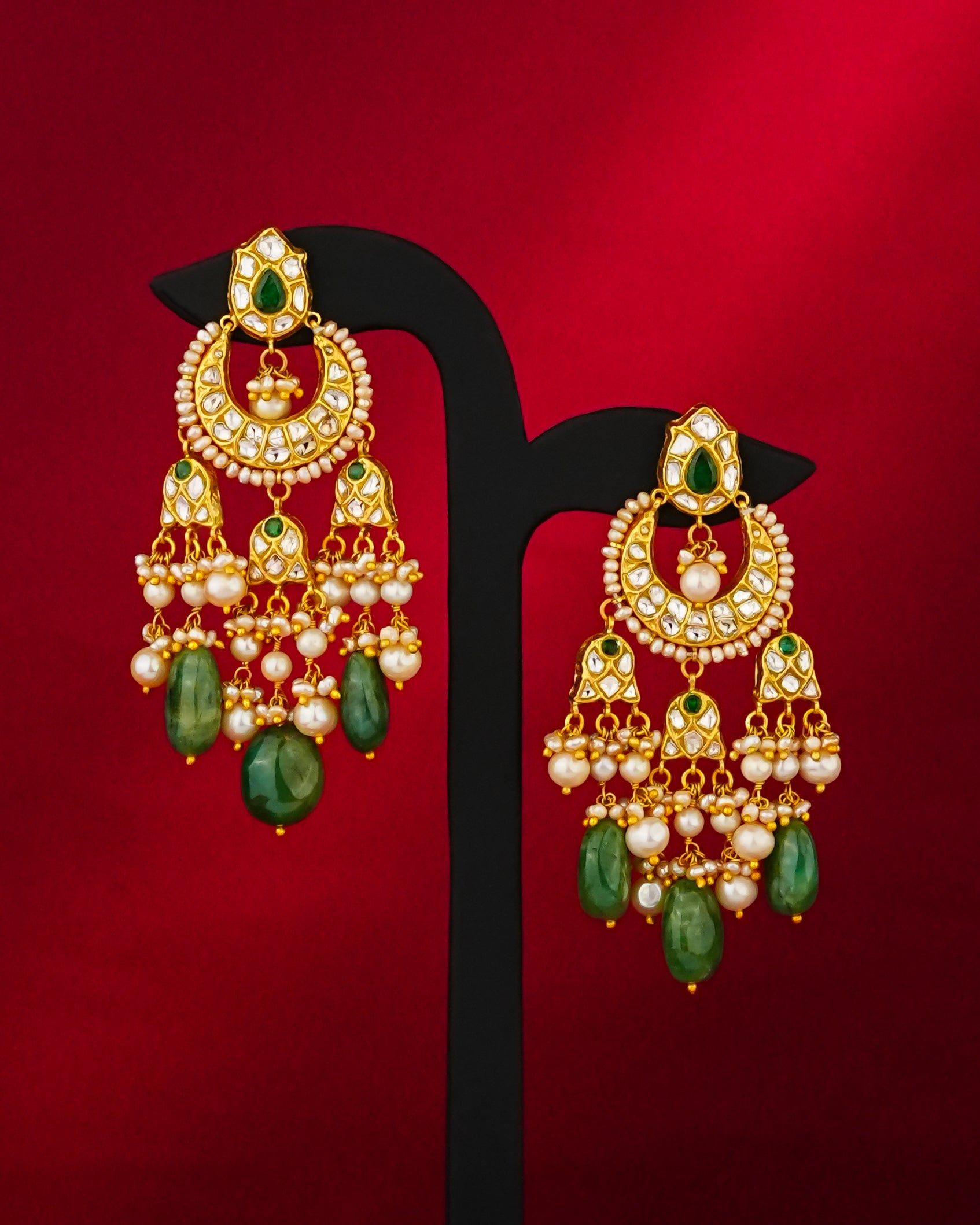 Amber Polki Chandbalis