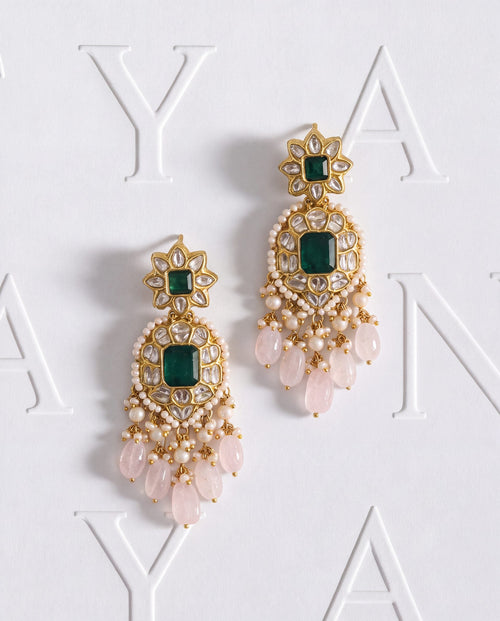 Ayushi Polki Long Earrings