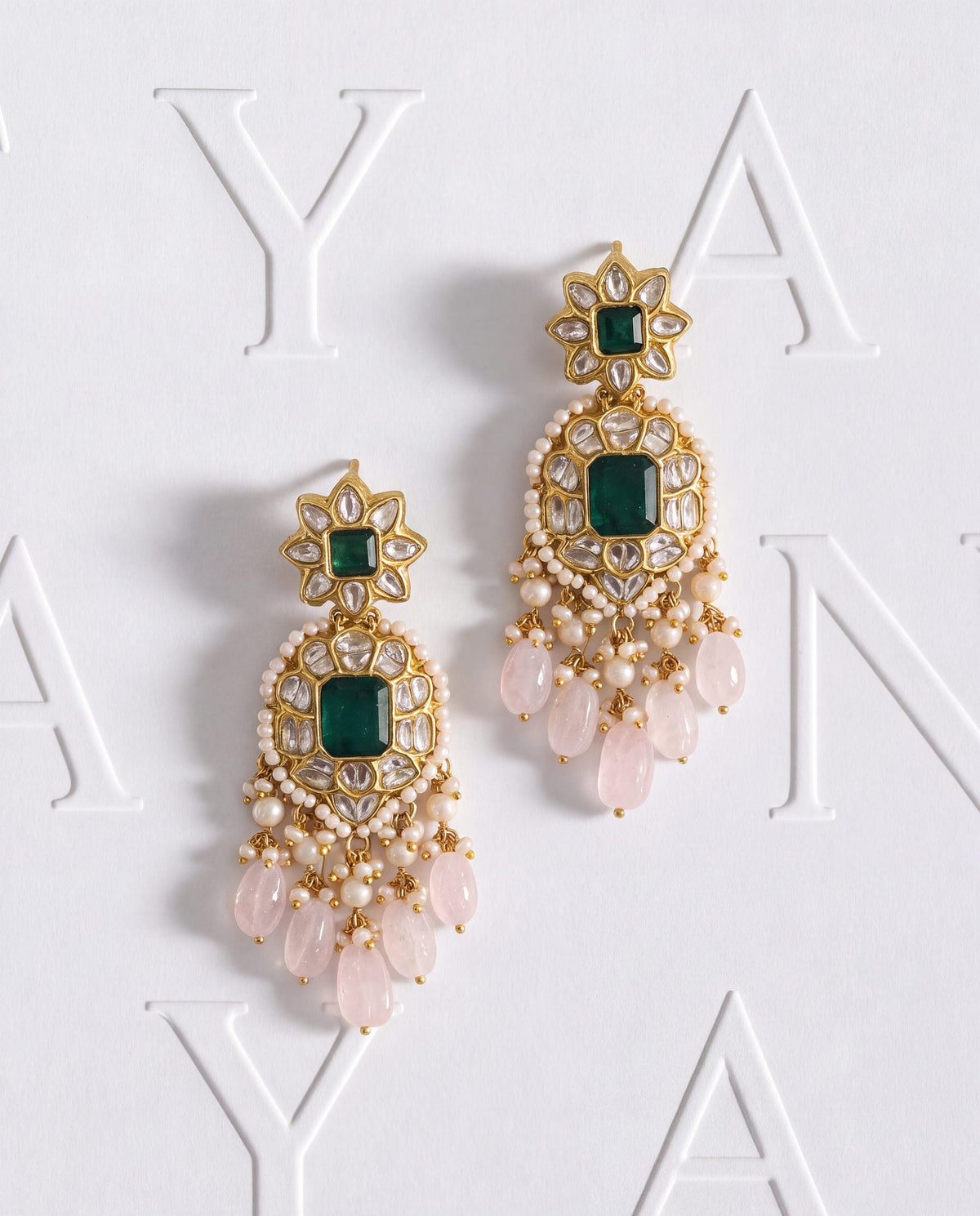 Ayushi Polki Long Earrings