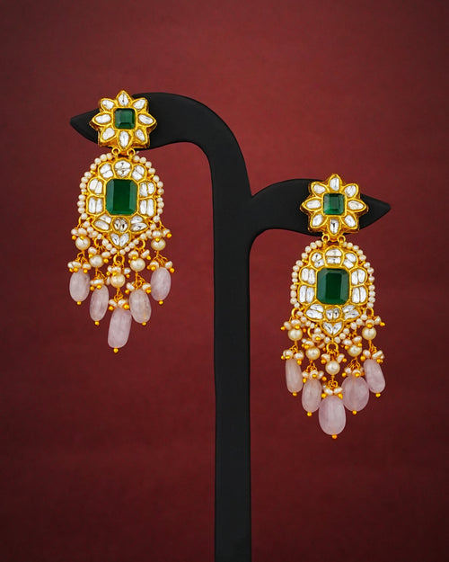 Ayushi Polki Long Earrings