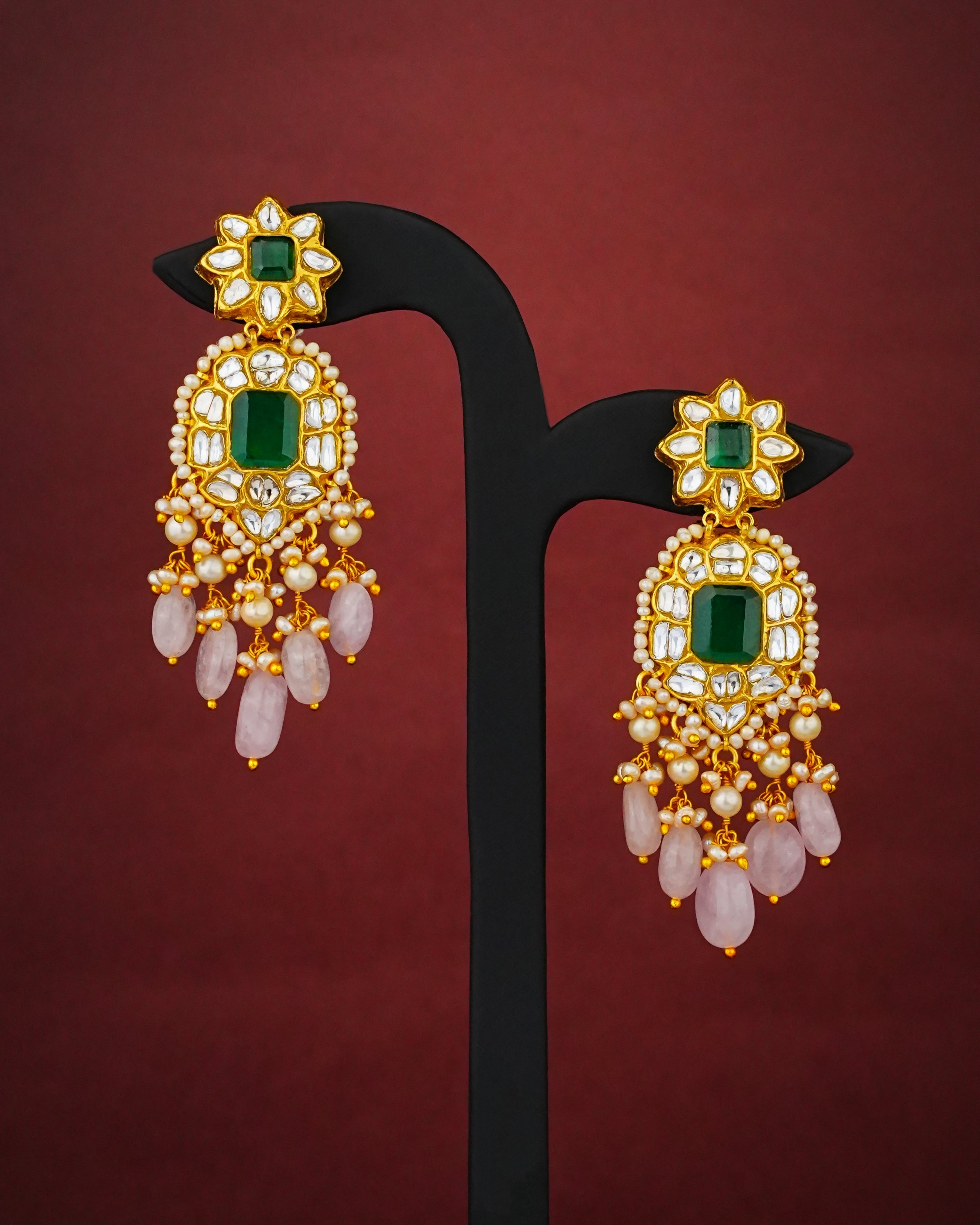 Ayushi Polki Long Earrings