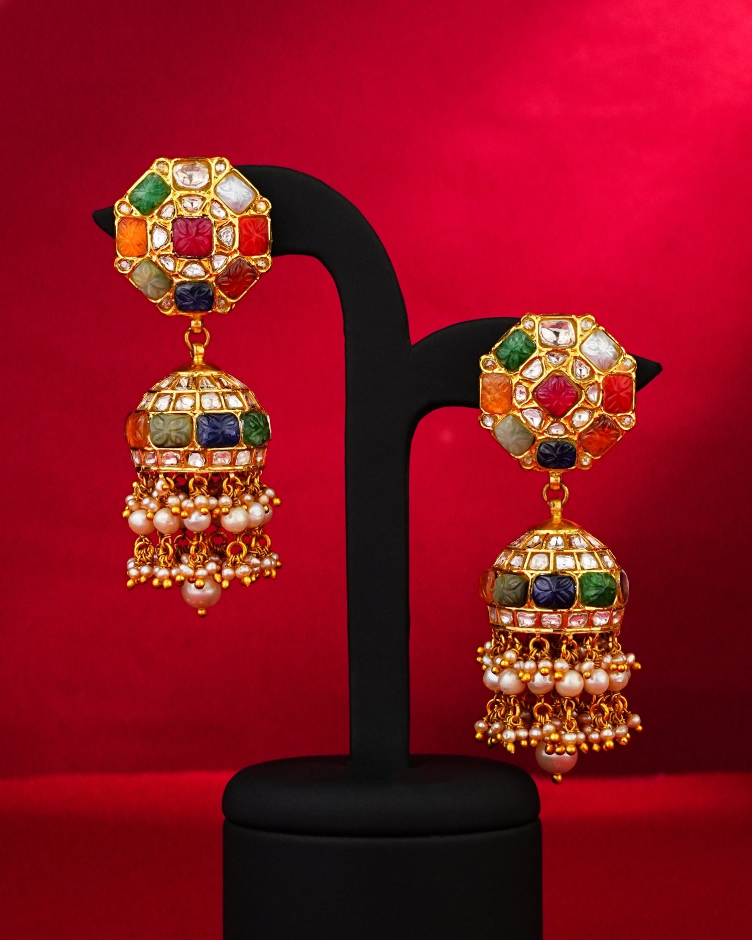 Sania Polki Jhumkas