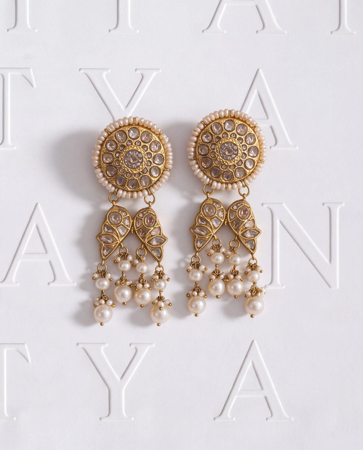 Ishaavi Polki Long Earrings