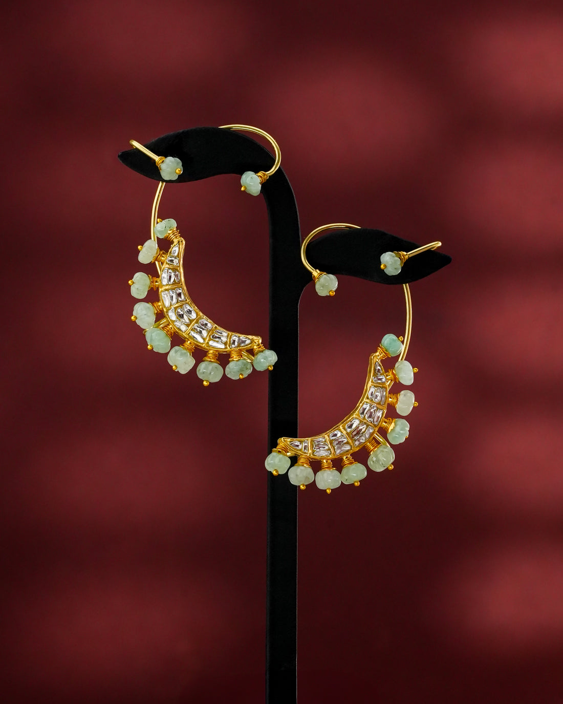Athelia Polki Long Earrings