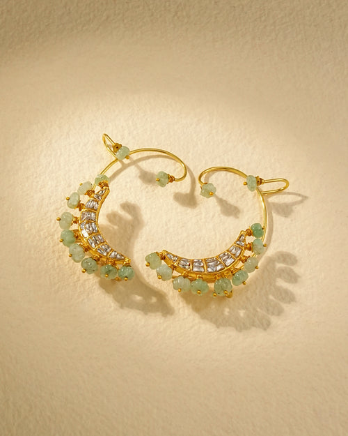 Athelia Polki Long Earrings