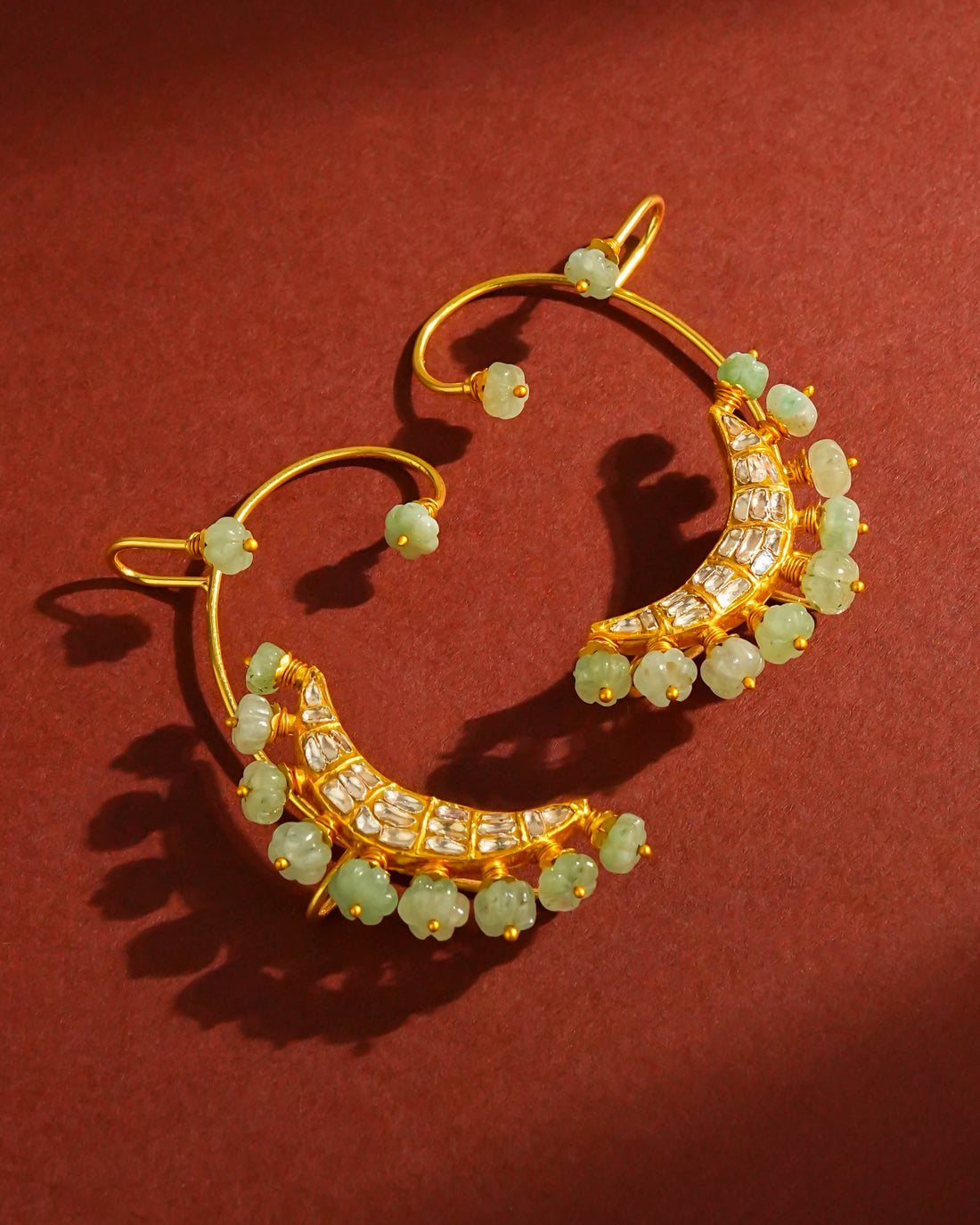Athelia Polki Long Earrings