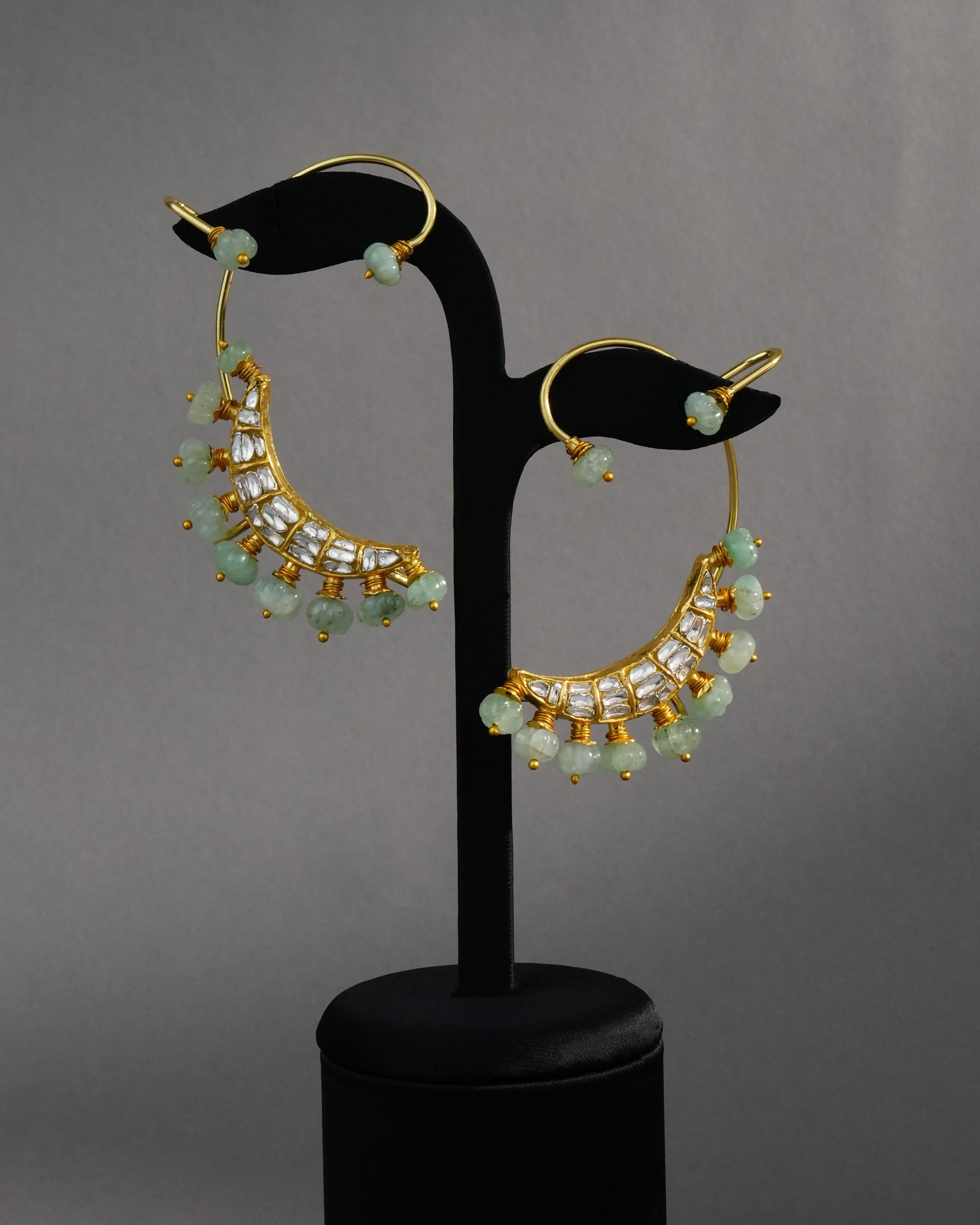 Athelia Polki Long Earrings