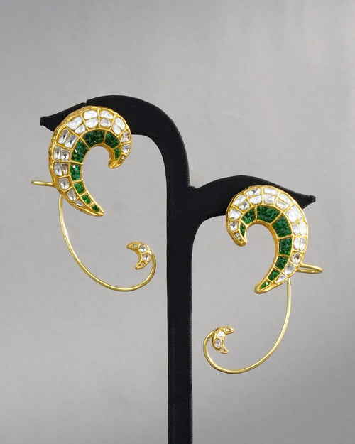 Sanika Polki Long Earrings