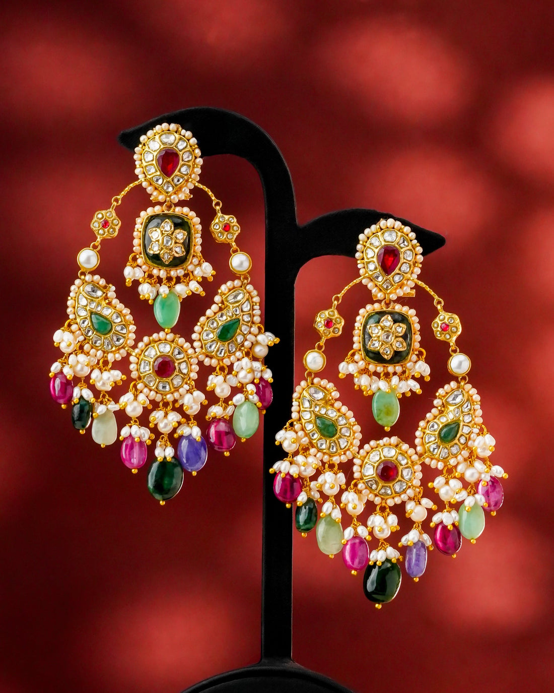 Alya Polki Long Earrings