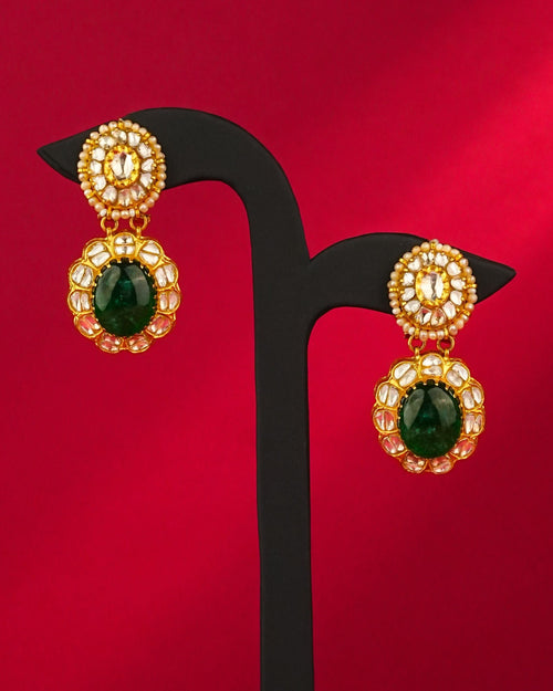 Dhruvika Polki Long Earrings