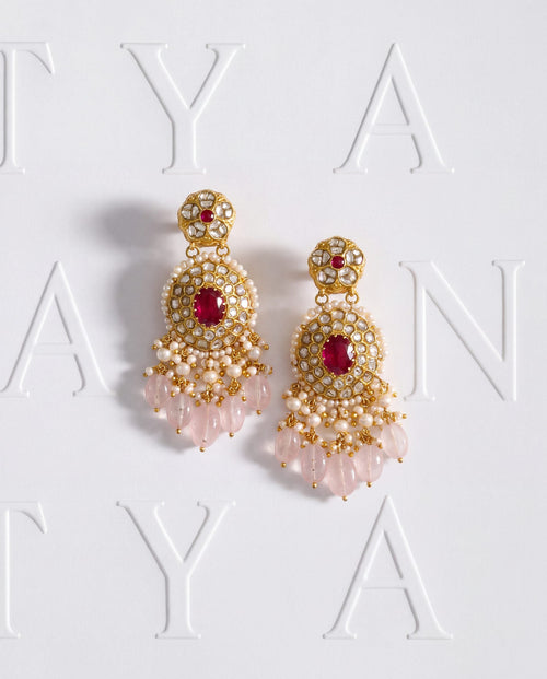 Avnika Polki Long Earrings