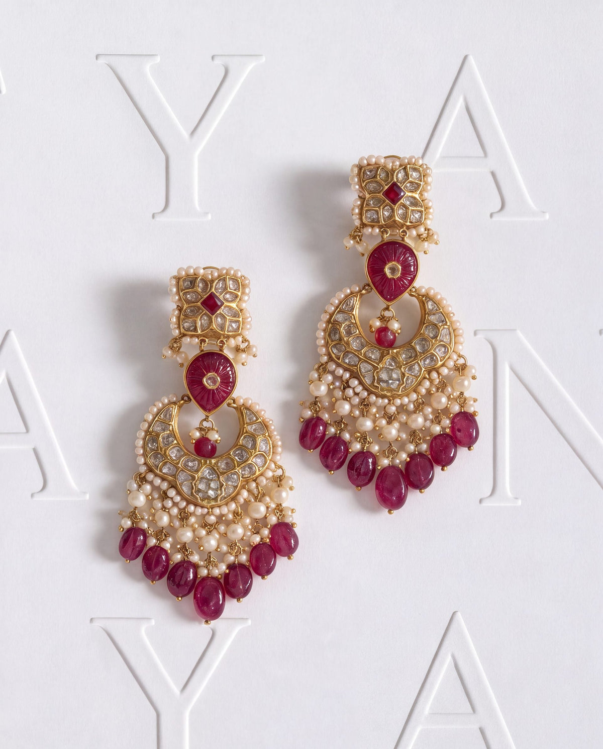 Sanya Polki Long Earrings