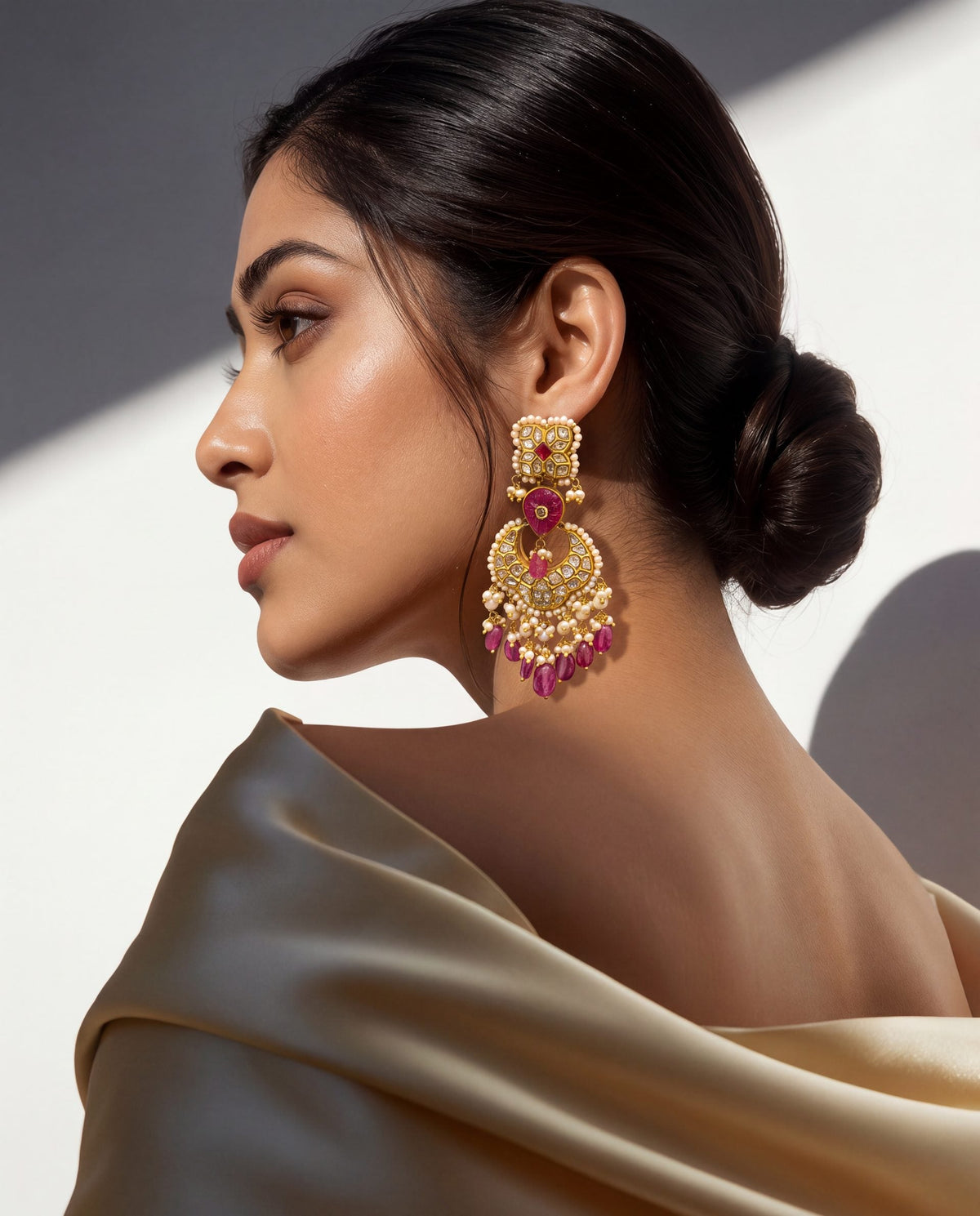 Sanya Polki Long Earrings