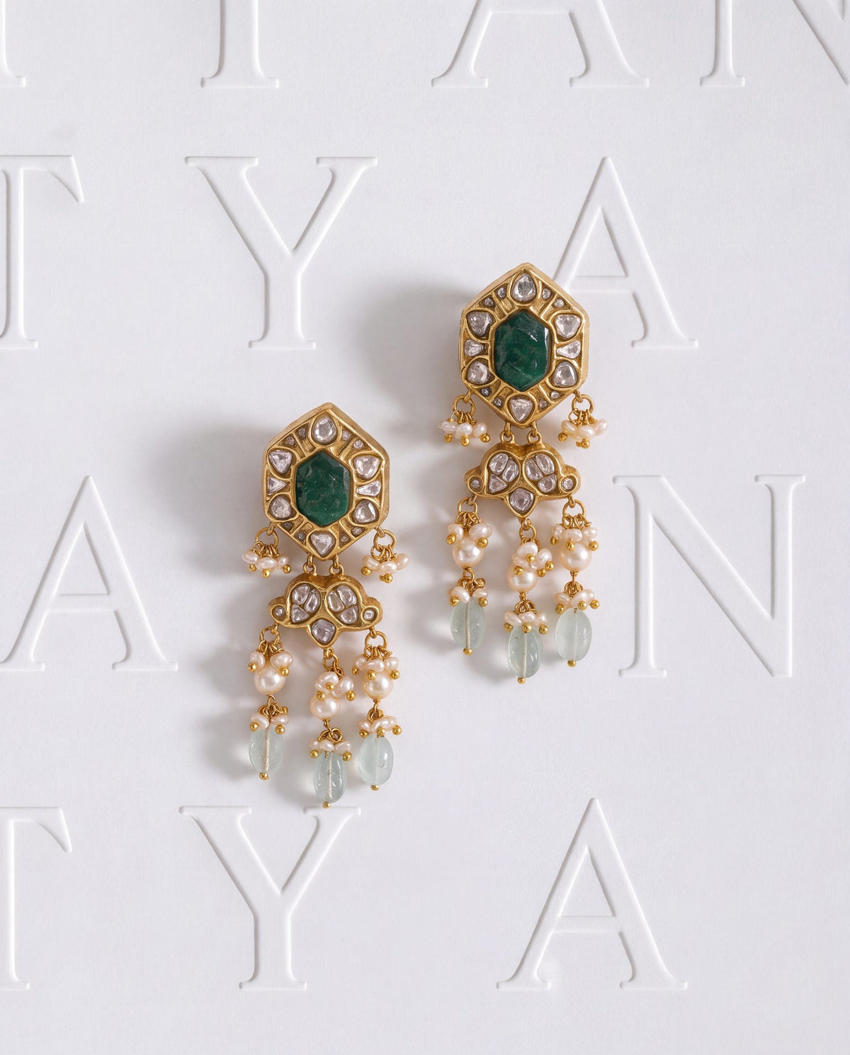 Sohra Polki Long Earrings