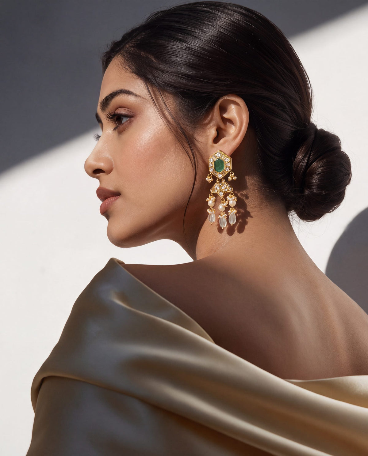 Sohra Polki Long Earrings