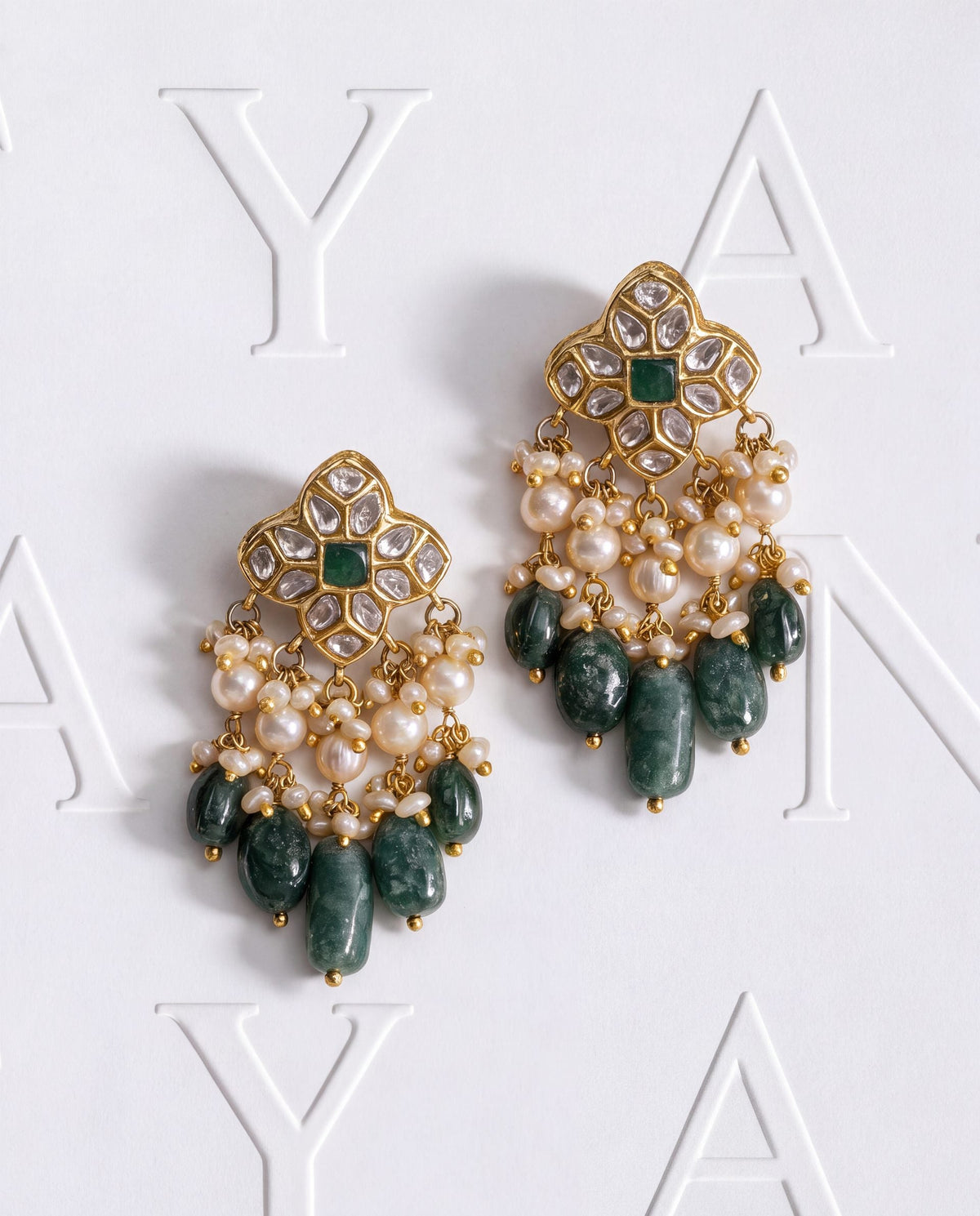 Grisha Polki Long Earrings