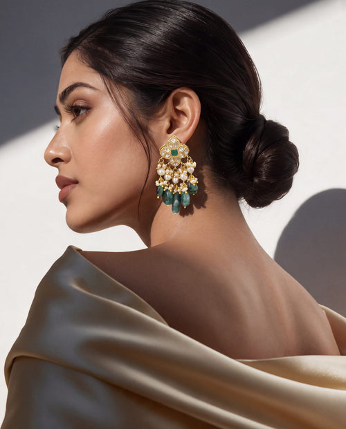 Grisha Polki Long Earrings