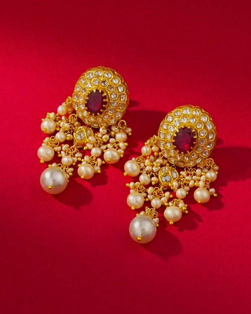 Neeta Polki Long Earrings